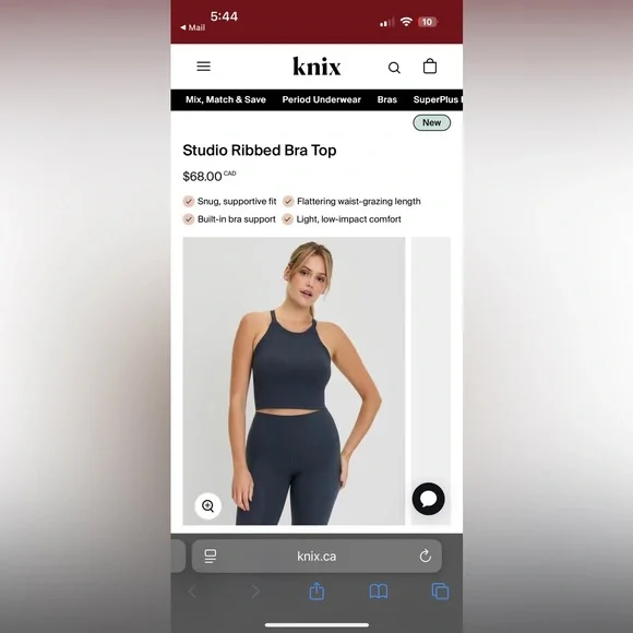 Knix Studio Ribbed Top - Picture 2 of 3